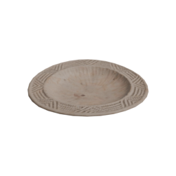 Carved Wooden Plate